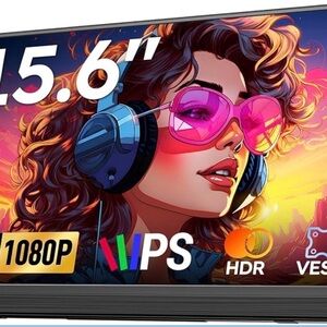 Portable 15.6" IPS Monitor with HDR - Black